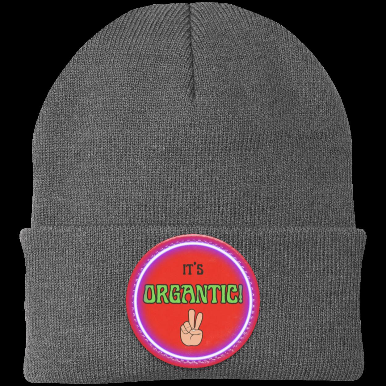 "It's Organtic" Beanie, Neon Circular Patch