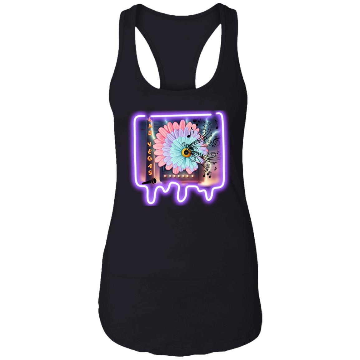 Neon Las Vegas  Ladies Ideal Racerback Tank, Las Vegas