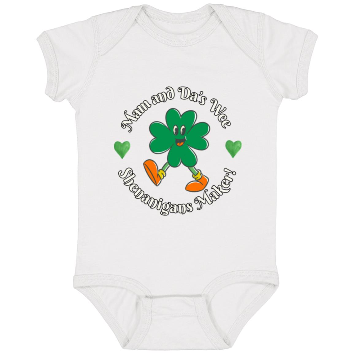 "Mam & Da's Wee Shenanigans Maker!" - Fun and Humorous Toddler/ Infant Jersey Bodysuit-Great For St. Patrick's Day Or Any Irish Celebrations!!