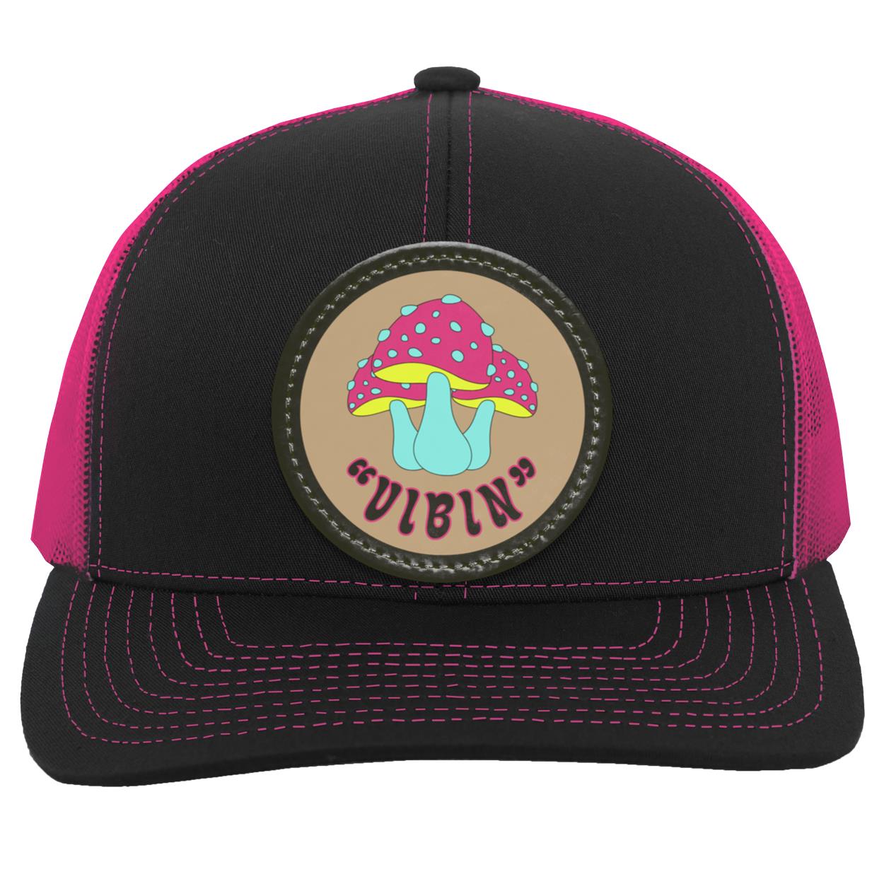 "VIBIN"  Trucker Snap Back Hat with Vegan Leather Patch