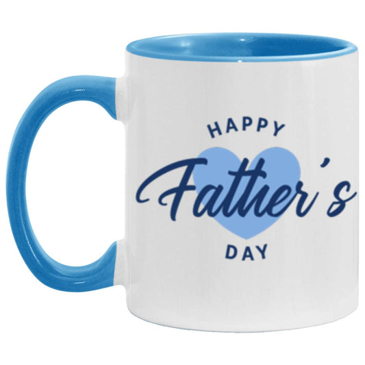 "Happy Father's Day," Two Tone, 11 oz Ceramic Mug