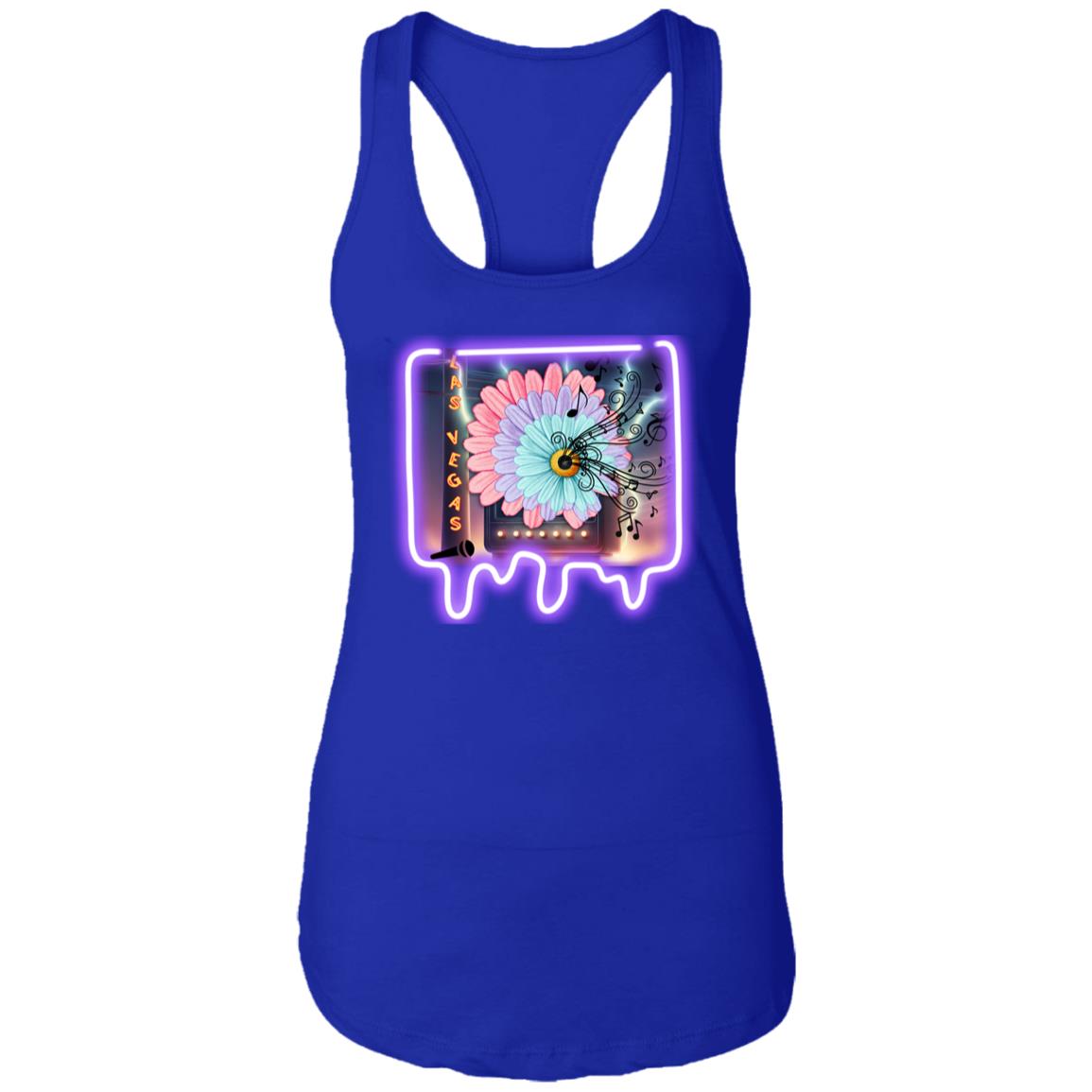 Neon Las Vegas  Ladies Ideal Racerback Tank, Las Vegas