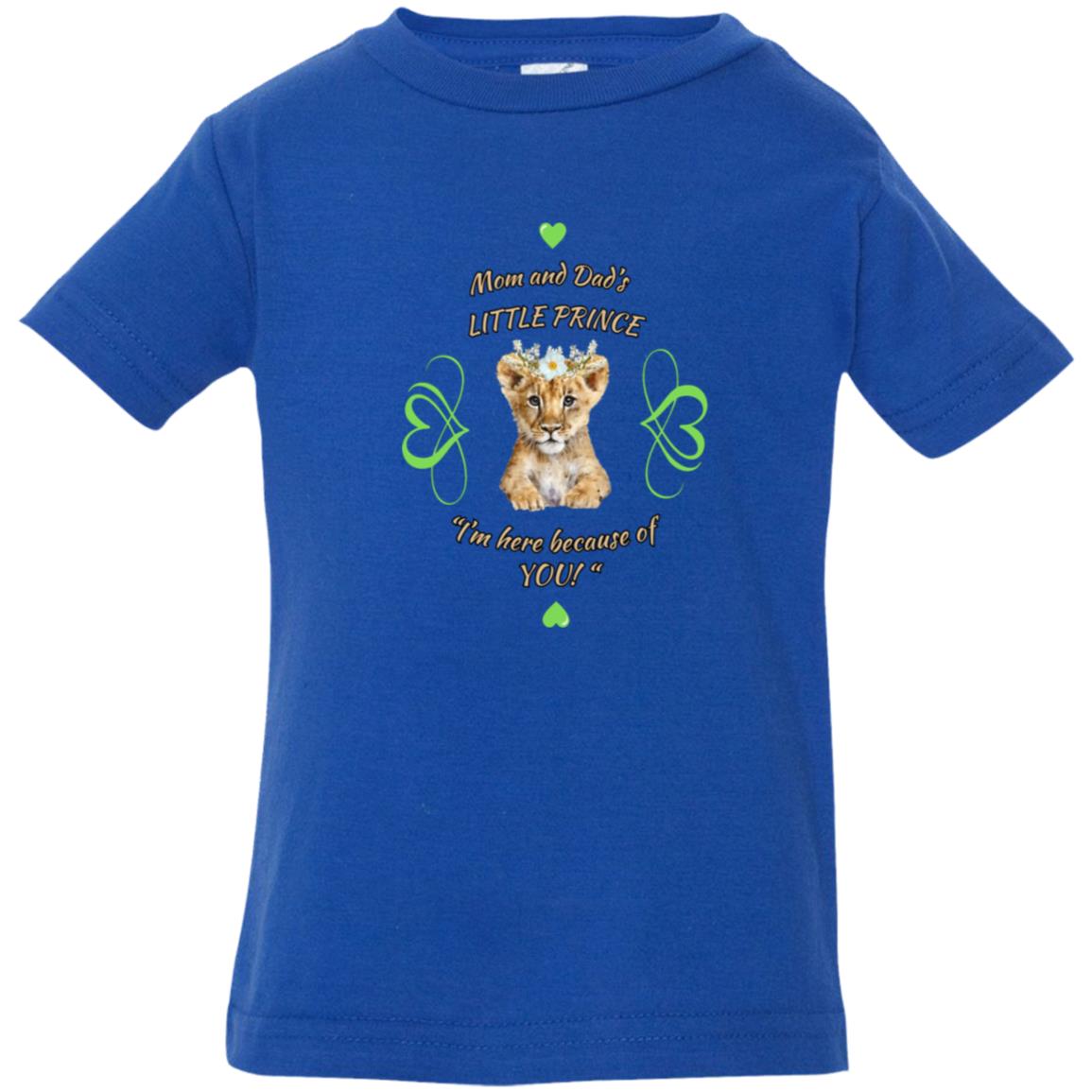 "Mom and Dad's Little Prince", Jersey T-Shirt-Green Design
