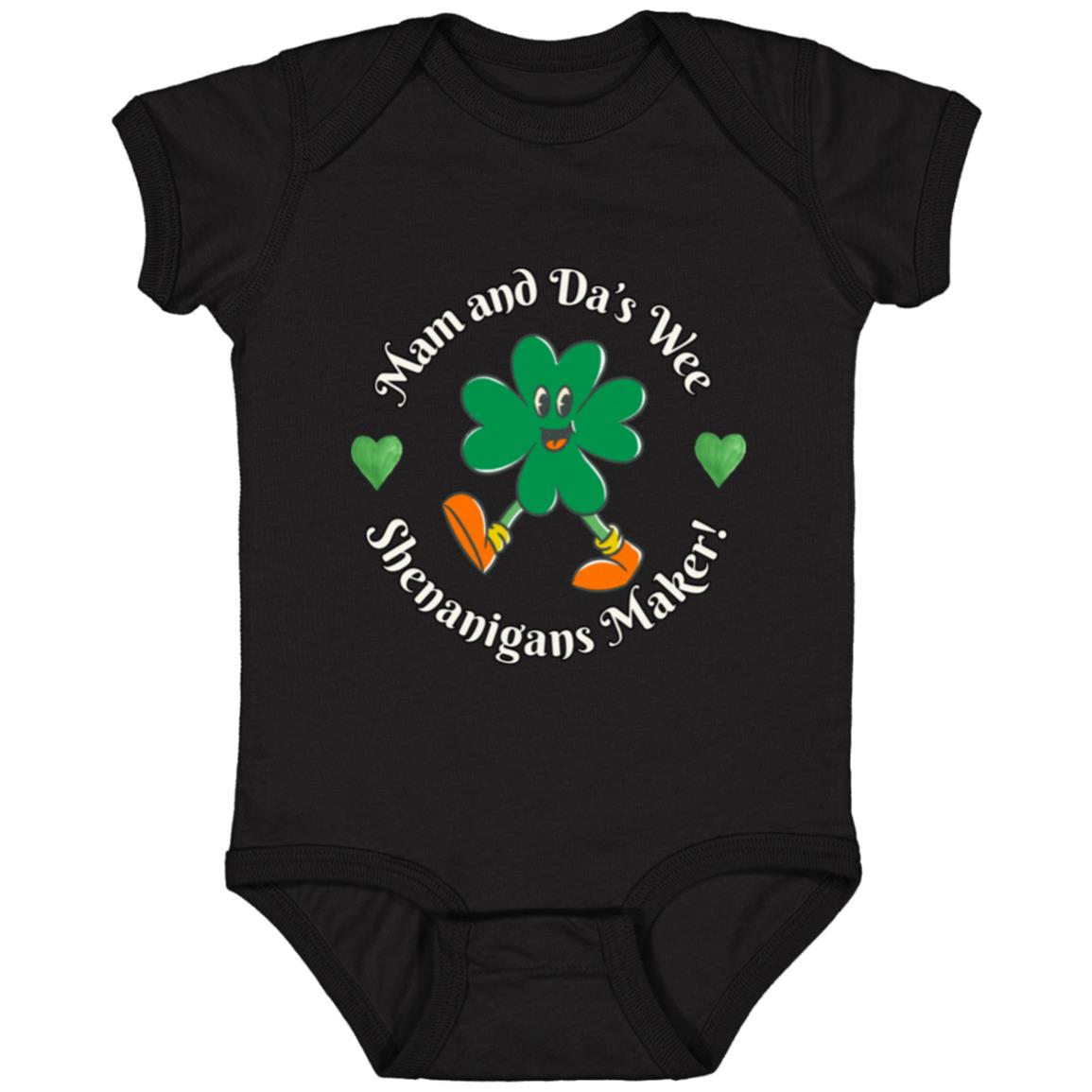"Mam & Da's Wee Shenanigans Maker!" - Fun and Humorous Toddler/ Infant Jersey Bodysuit-Great For St. Patrick's Day Or Any Irish Celebrations!!