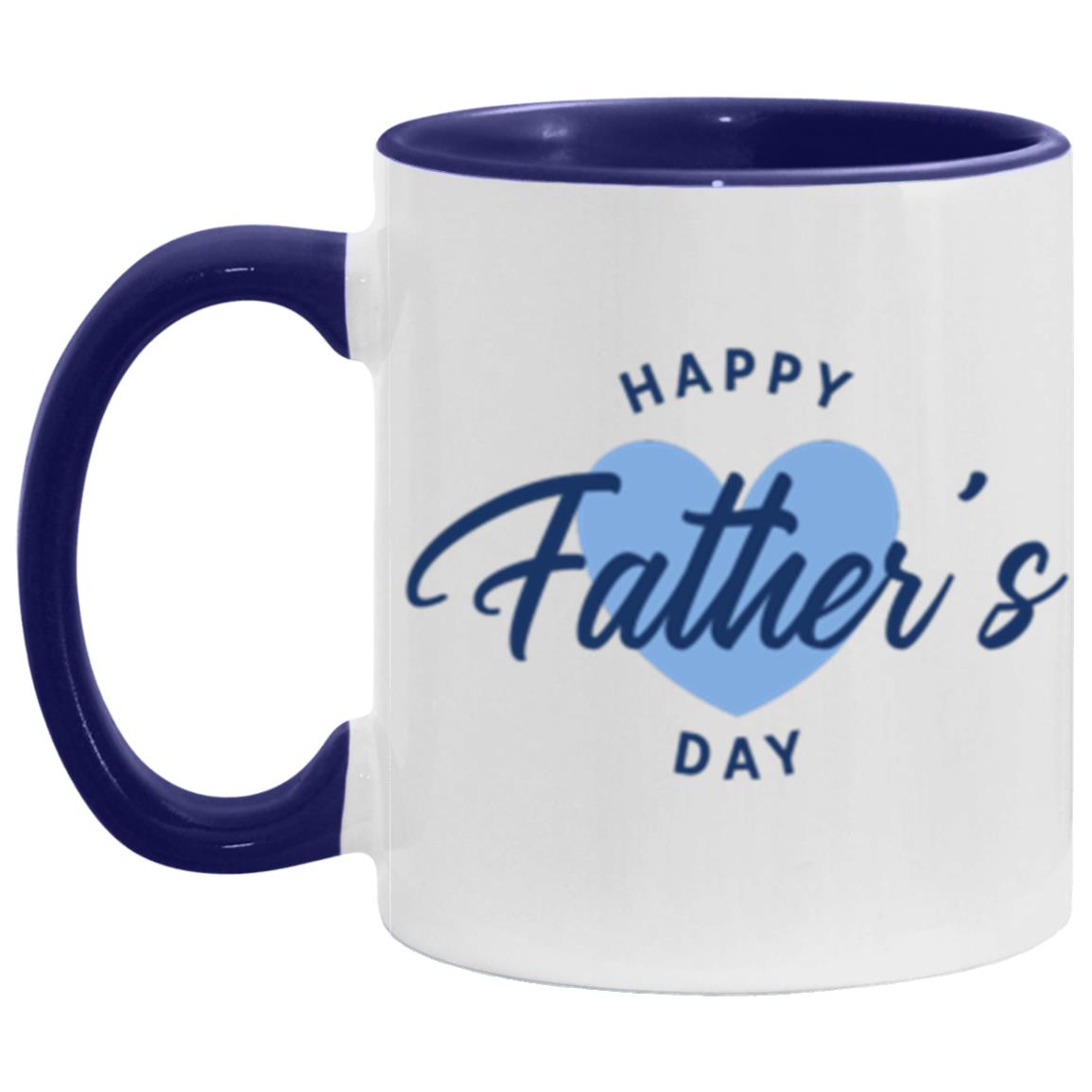 "Happy Father's Day," Two Tone, 11 oz Ceramic Mug
