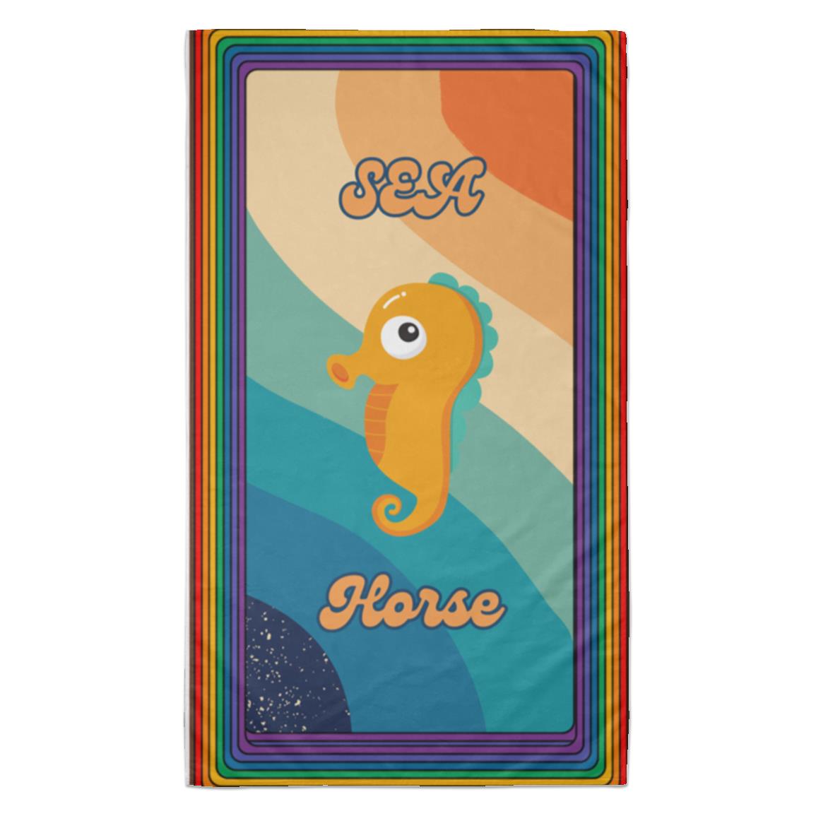 "Little Sea Creatures" Beach Towel - 35 in x 60 in