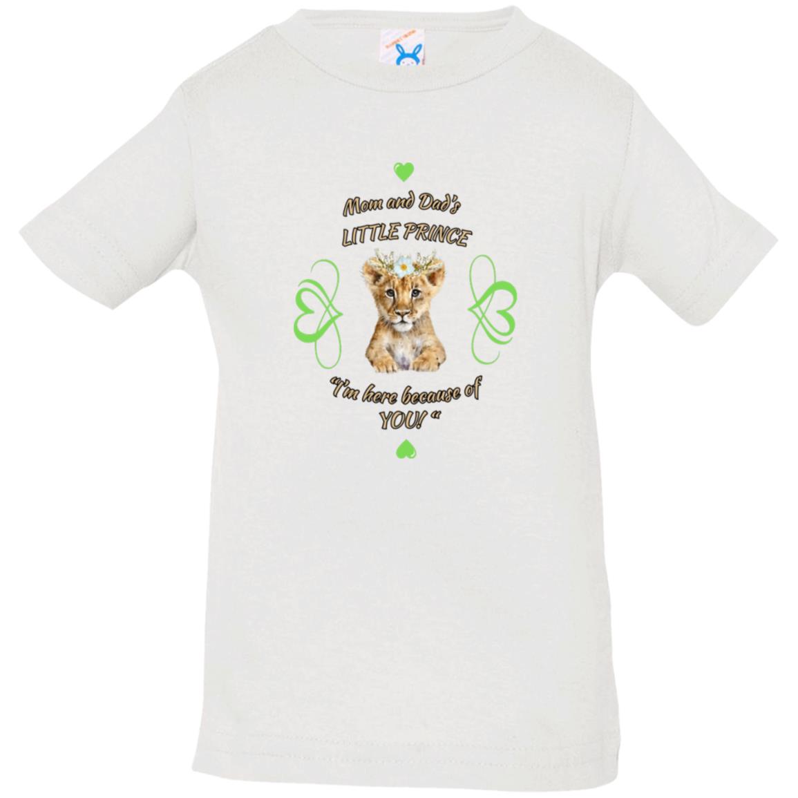"Mom and Dad's Little Prince", Jersey T-Shirt-Green Design