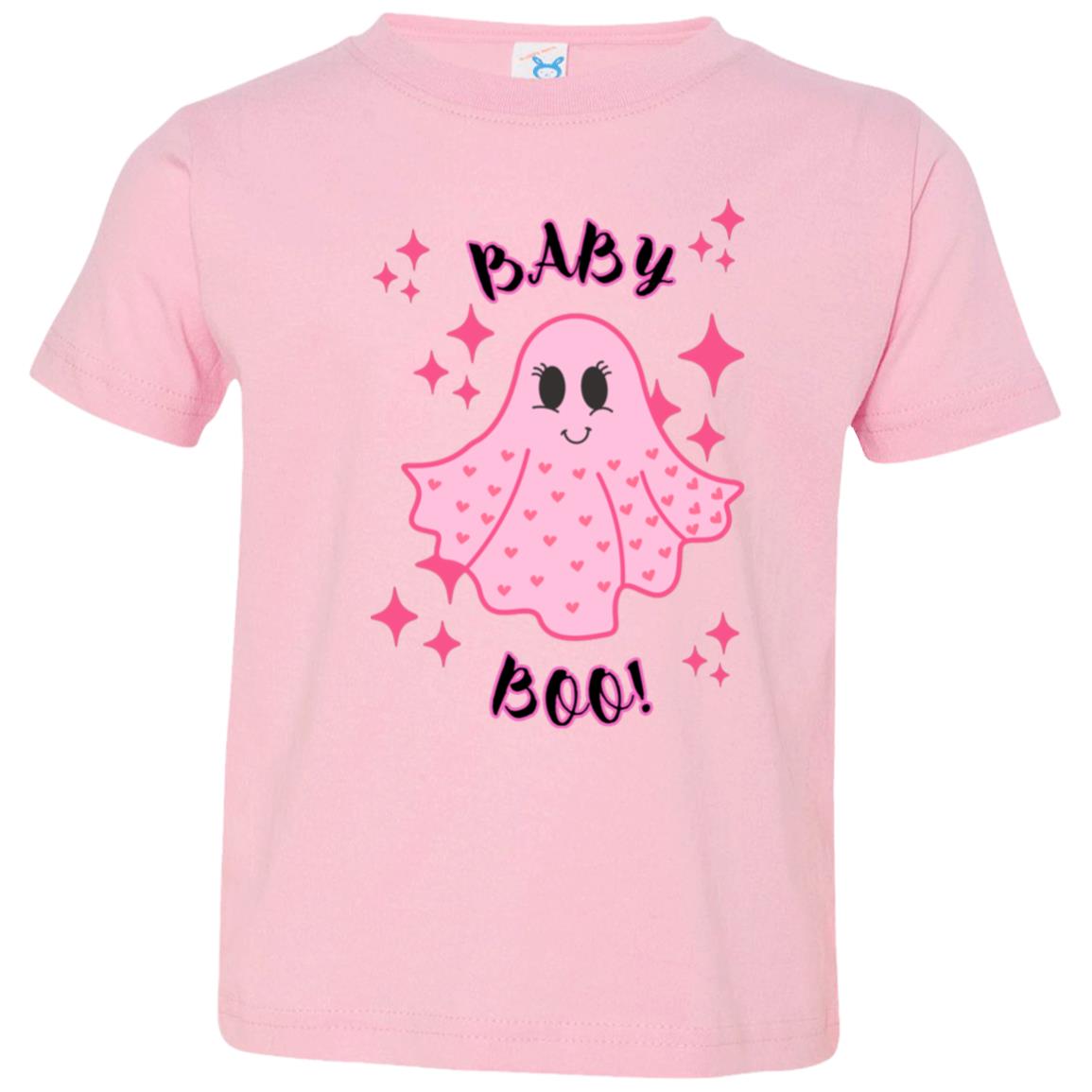 Baby Boo!-Pink Ghost, Toddler Jersey T-Shirt
