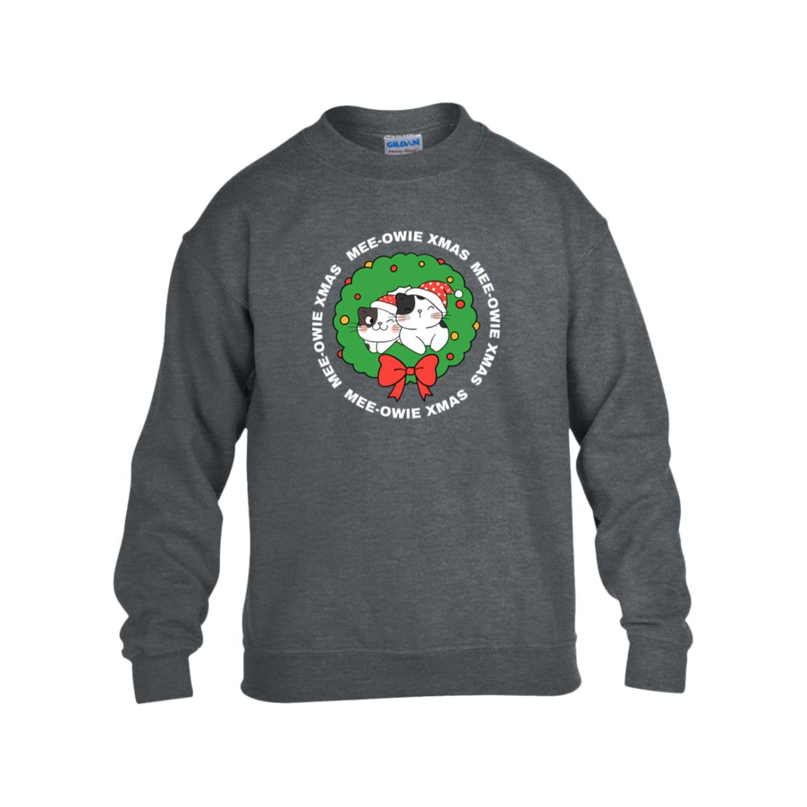 "MEE-OWIE XMAS" Kids Heavy Blend Fleece Sweatshirt