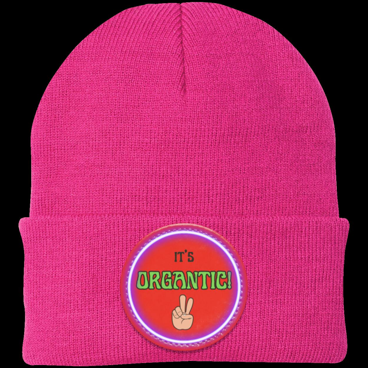 "It's Organtic" Beanie, Neon Circular Patch