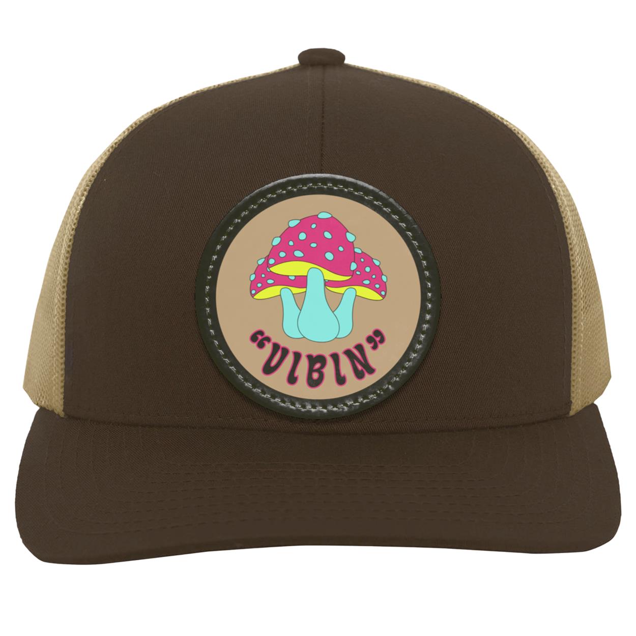 "VIBIN"  Trucker Snap Back Hat with Vegan Leather Patch