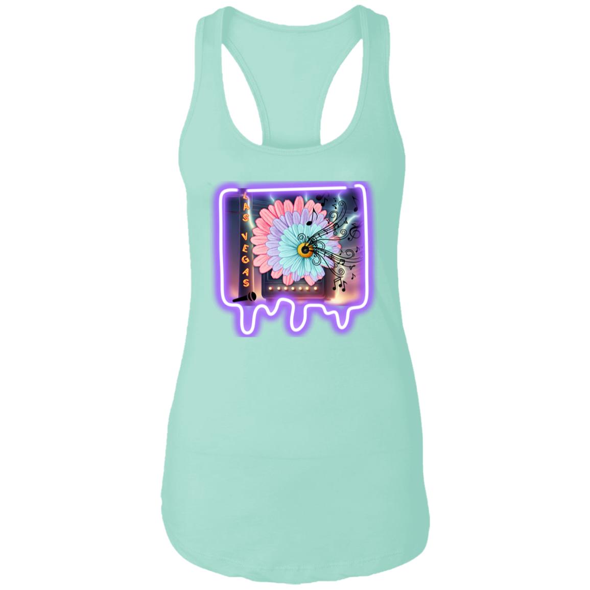 Neon Las Vegas  Ladies Ideal Racerback Tank, Las Vegas