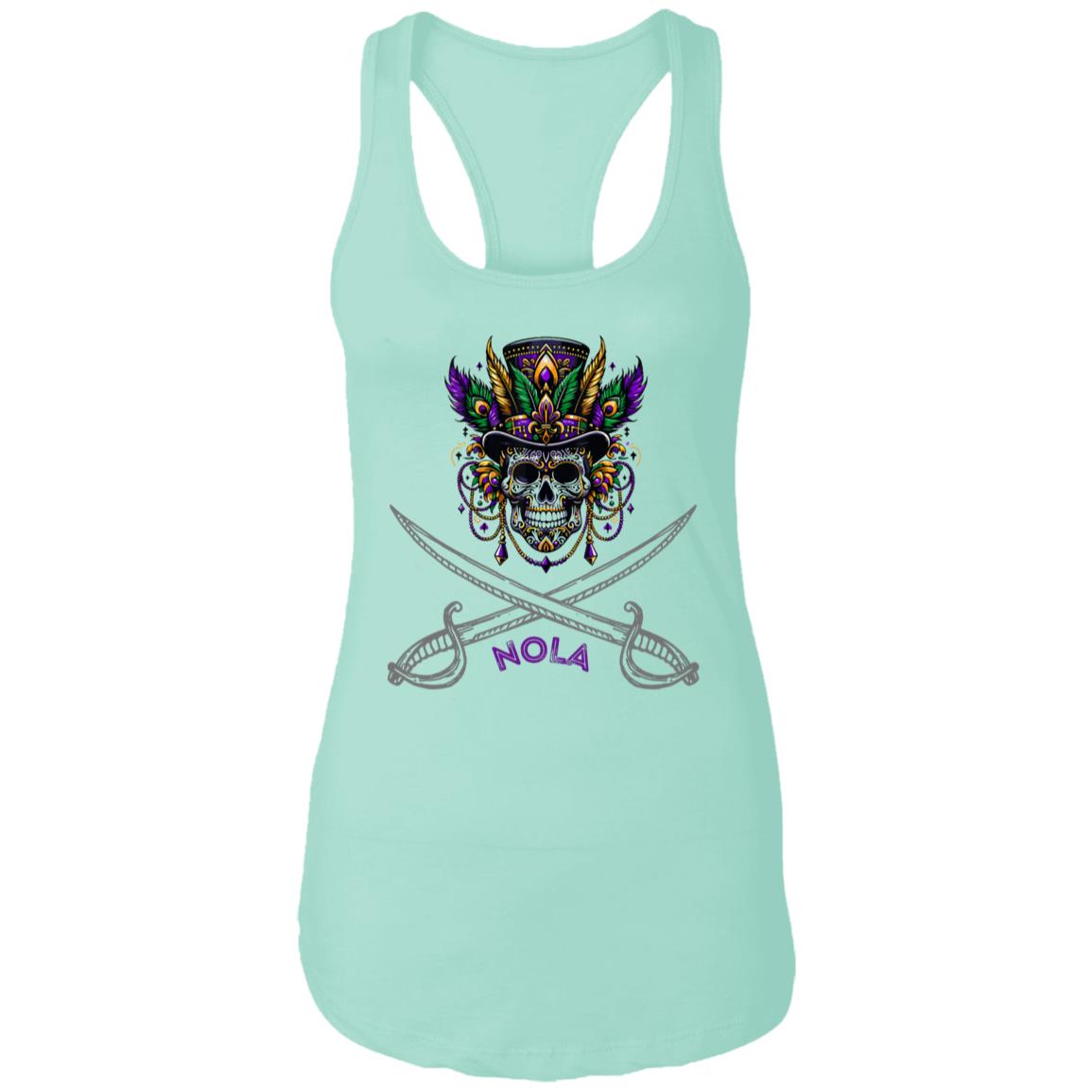 "NOLA Voodoo Pirate" Ladies Racer Back Tank