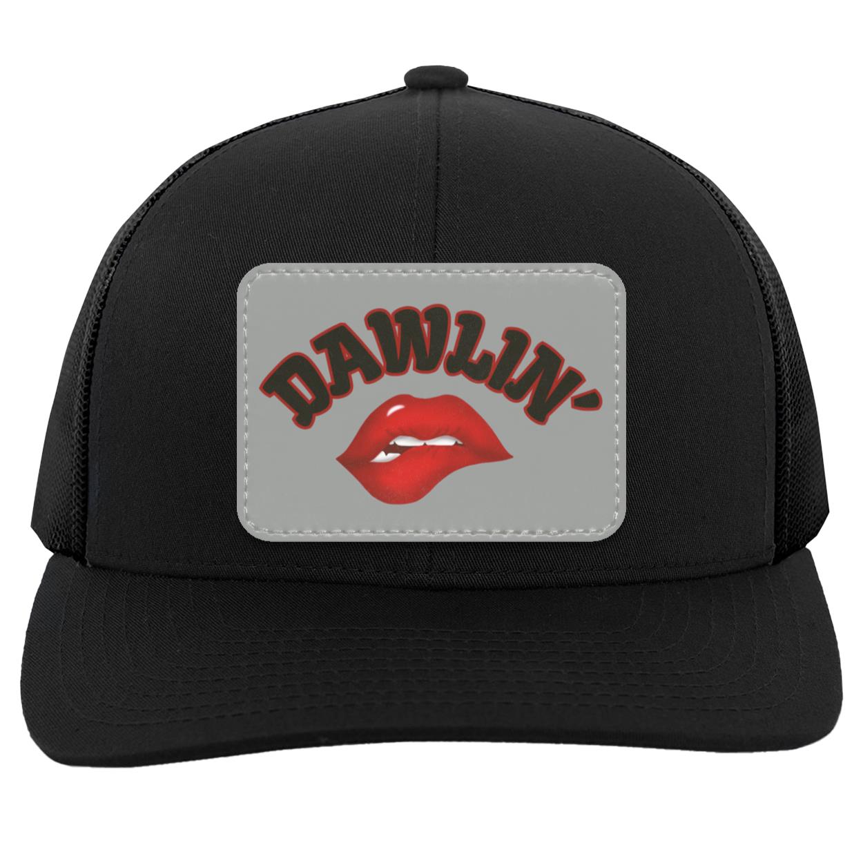 "Dawlin"- Trucker Snap Back, with Gray Vegan Leather Patch