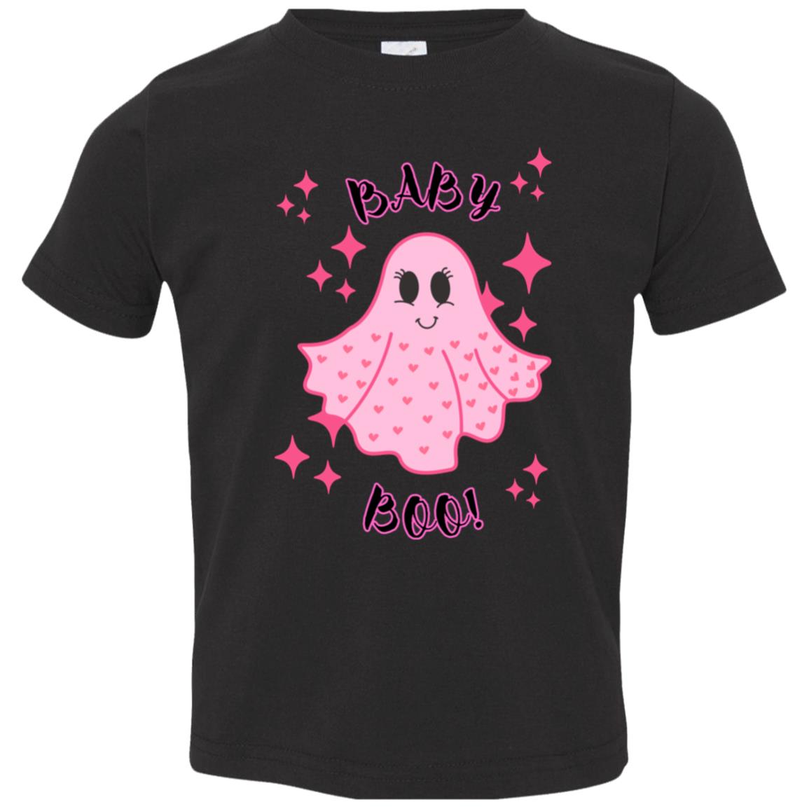 Baby Boo!-Pink Ghost, Toddler Jersey T-Shirt
