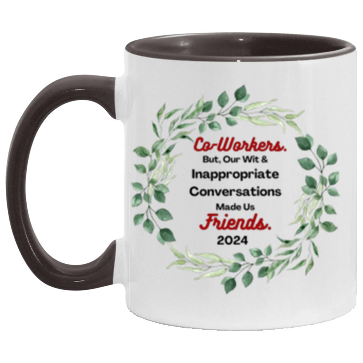 Coworkers-Friends-Xmas Accent, White Ceramic 11 oz  Mug