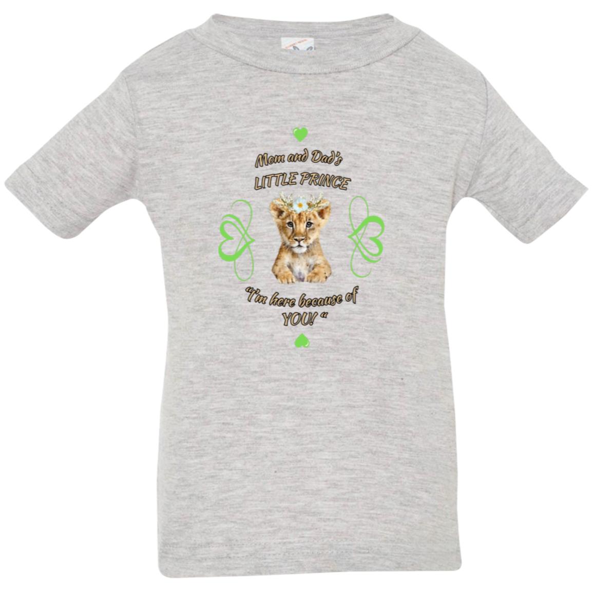 "Mom and Dad's Little Prince", Jersey T-Shirt-Green Design