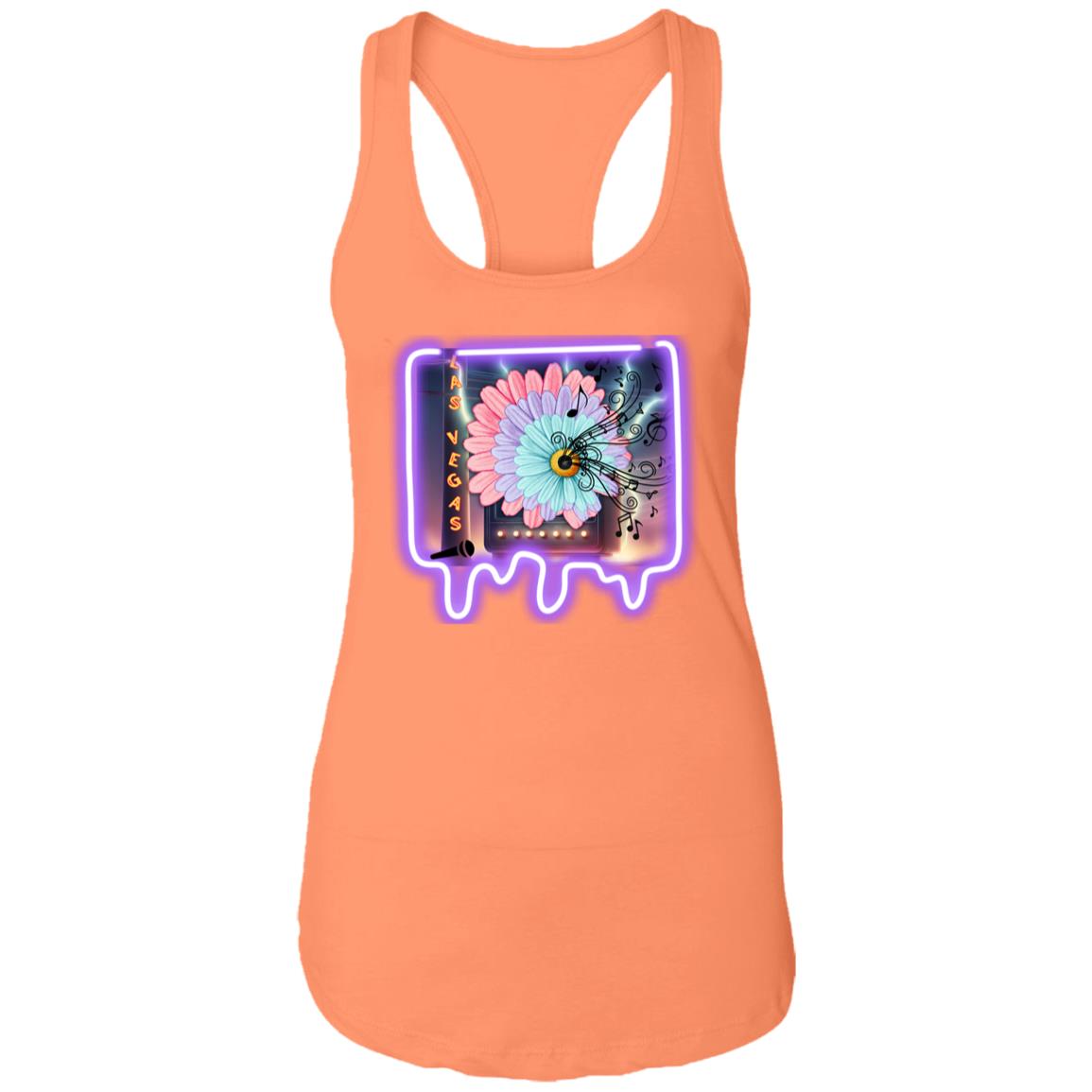 Neon Las Vegas  Ladies Ideal Racerback Tank, Las Vegas