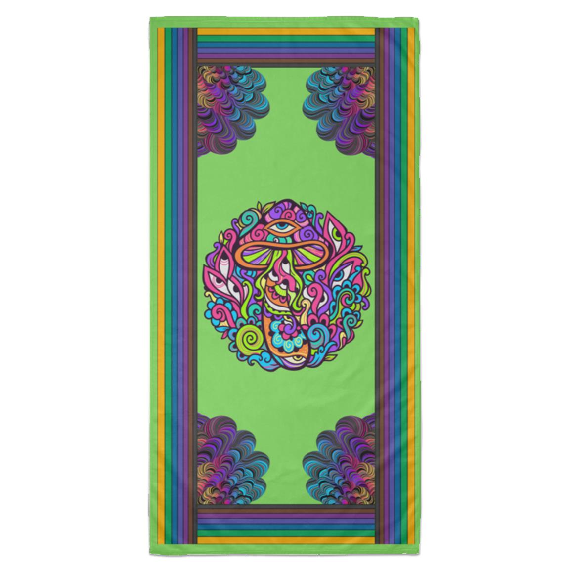 "Groovy Mushroom"  Beach Towel, 35 x 70 in