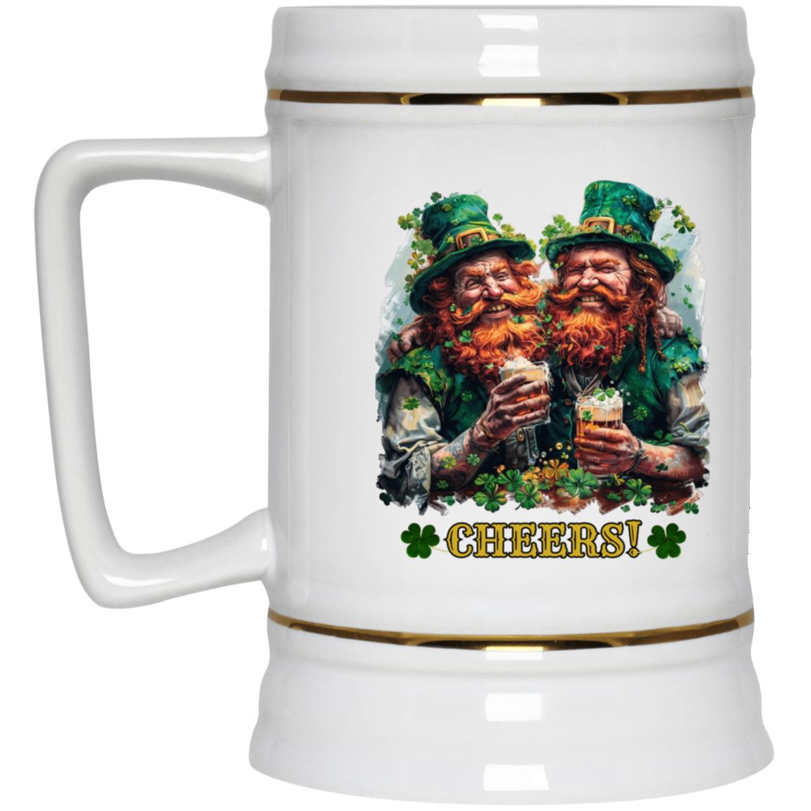 "Leprechaun Cheers" 22 oz Ceramic Beer Stein