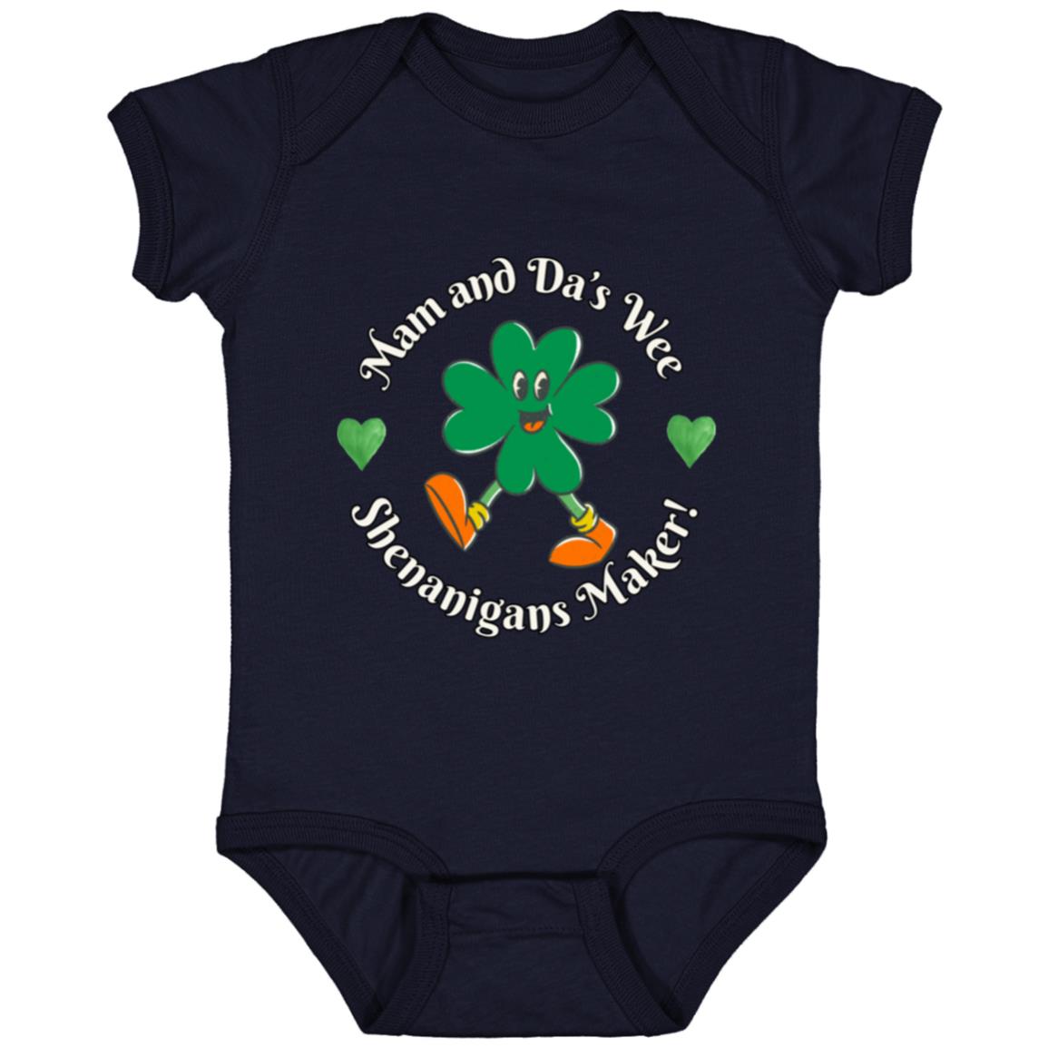 "Mam & Da's Wee Shenanigans Maker!" - Fun and Humorous Toddler/ Infant Jersey Bodysuit-Great For St. Patrick's Day Or Any Irish Celebrations!!