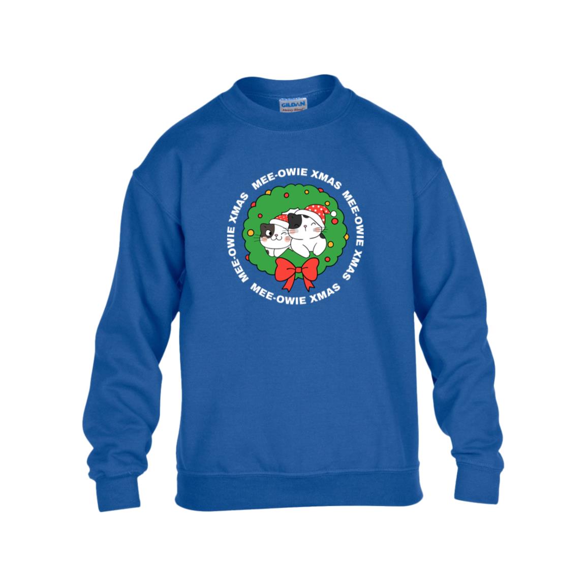 "MEE-OWIE XMAS" Kids Heavy Blend Fleece Sweatshirt