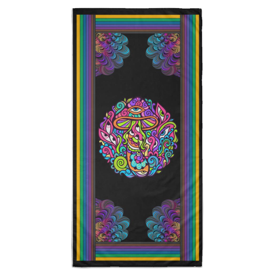 "Groovy Mushroom"  Beach Towel, 35 x 70 in
