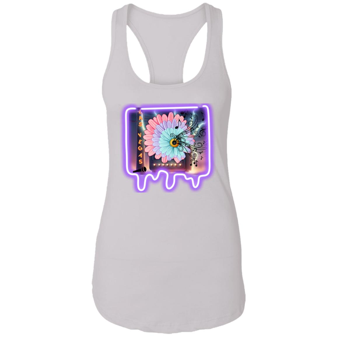 Neon Las Vegas  Ladies Ideal Racerback Tank, Las Vegas