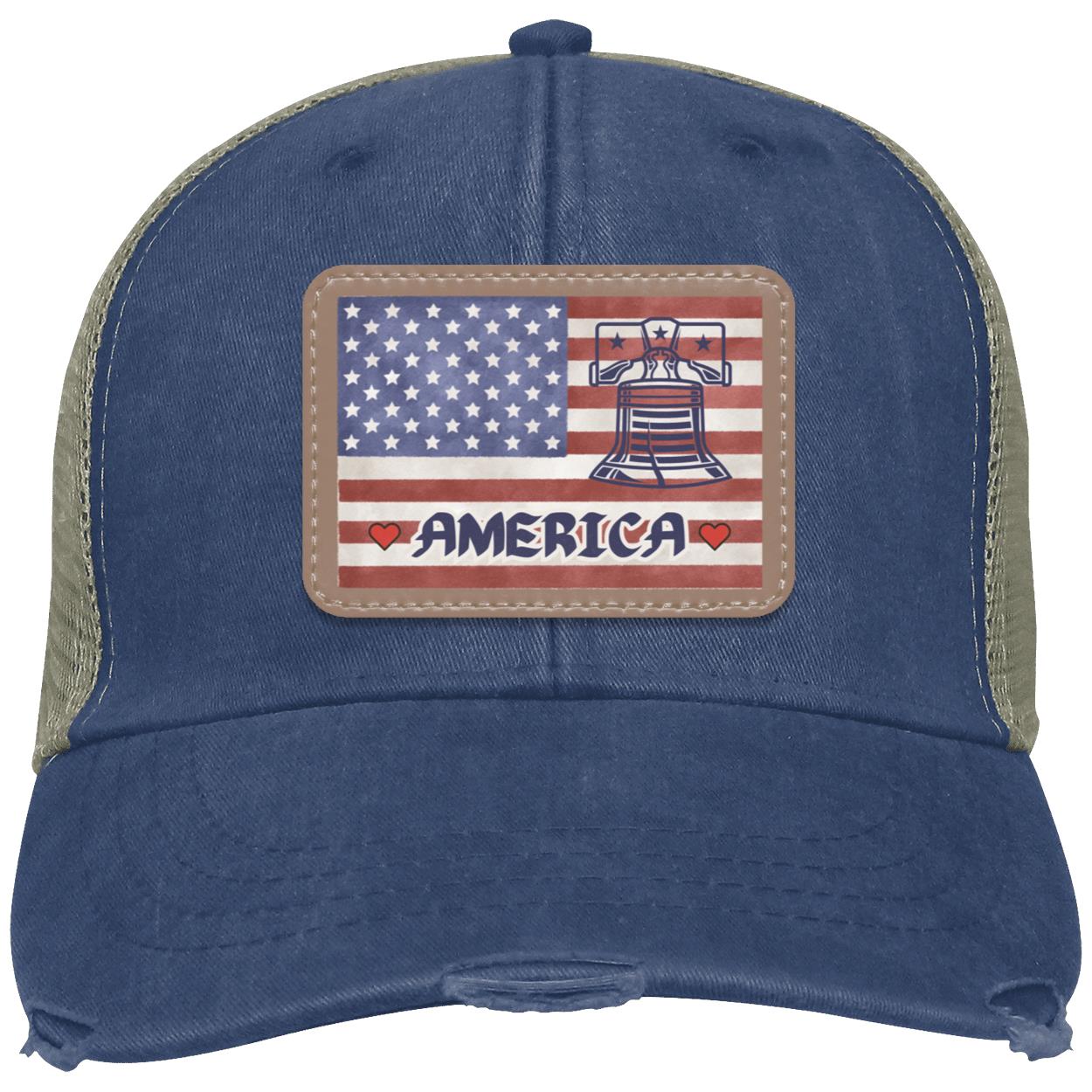 "Love America & Liberty",  Distressed Ollie Cap
