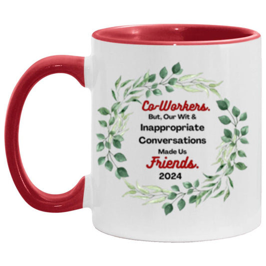 Coworkers-Friends-Xmas Accent, White Ceramic 11 oz  Mug