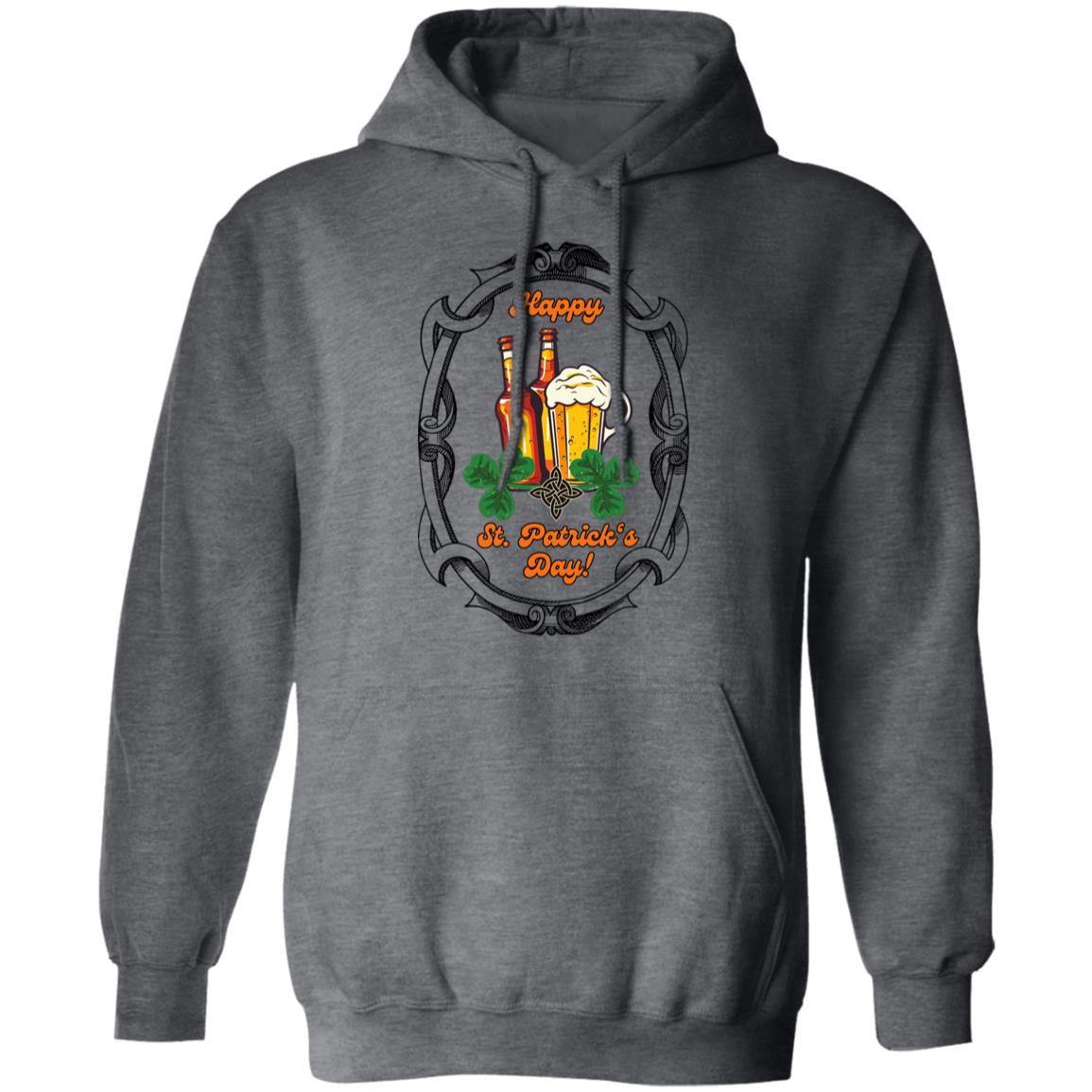 "Happy St. Patrick's Day-Cheers!", Unisex Pullover Hoodie.   This Adult Hoodie Is Sure To Get One In The Mood To Celebrate!
