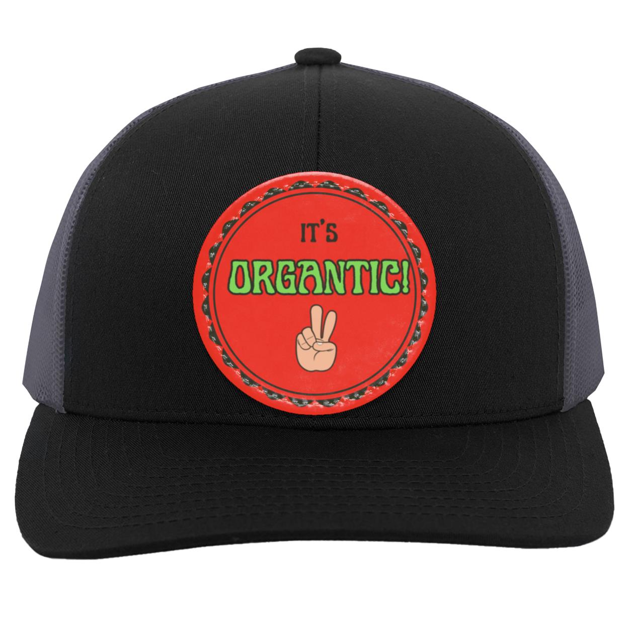 "It's Organtic" Snap Back Trucker Hat with Circular Vegan Leather