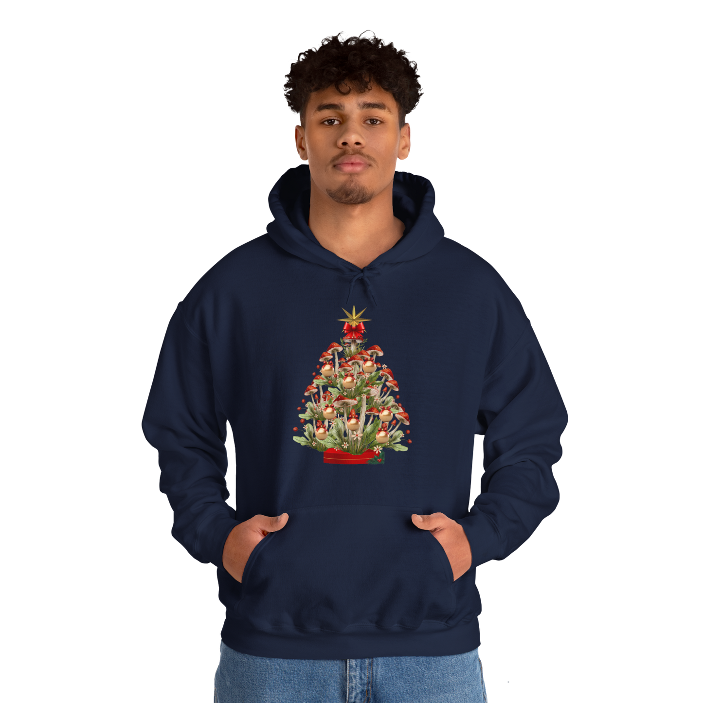 "Merry Mushroom Tree" Unisex Heavy Blend™ Hooded Sweatshirt