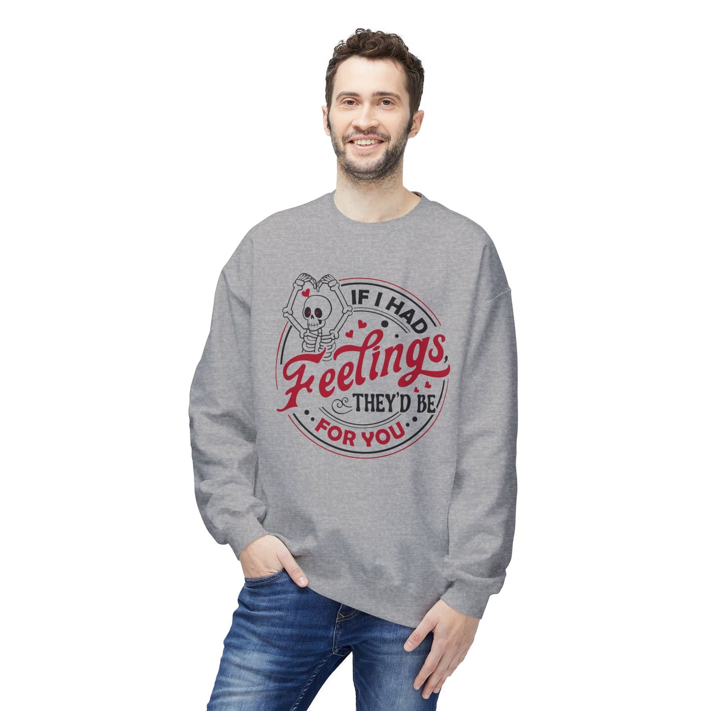 "If I Had Feelings They'd Be for You" Unisex Midweight Softstyle Fleece Crewneck Sweatshirt