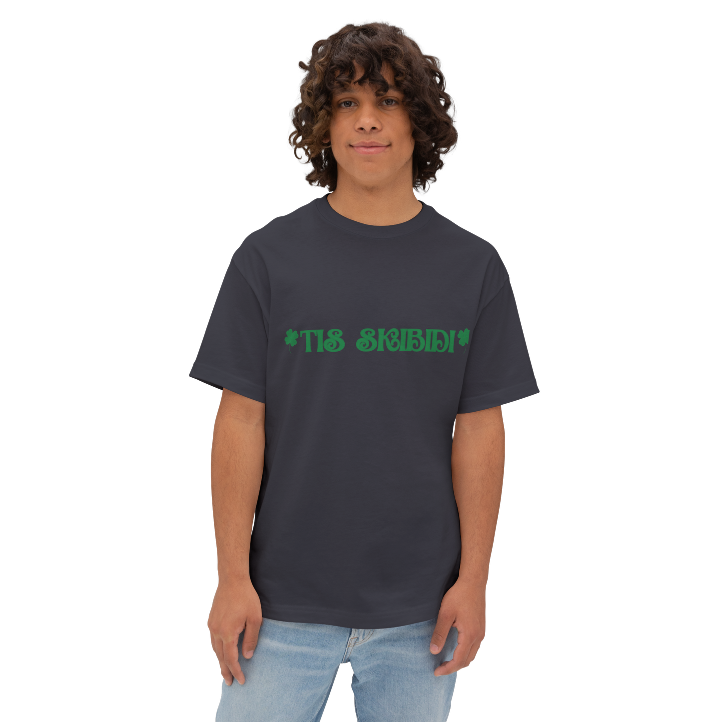 "TIS SKIBIDI" Unisex  Boxy Tee — Gen Z Slang St. Patrick's Day Shirt