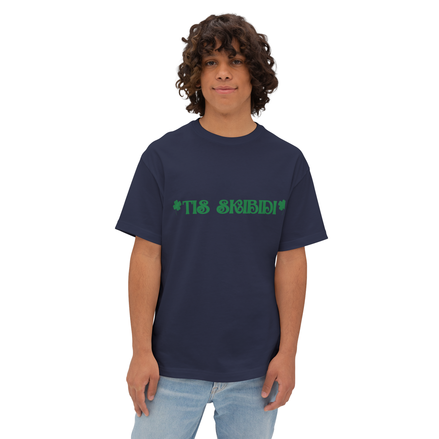 "TIS SKIBIDI" Unisex  Boxy Tee — Gen Z Slang St. Patrick's Day Shirt