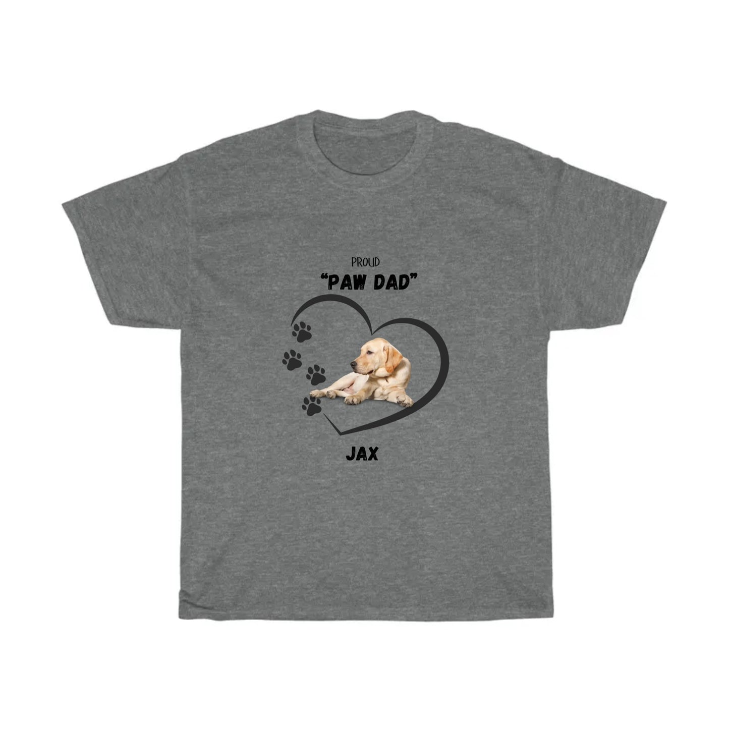"PAW DAD"  Golden Labrador , Personalized Cotton Tee