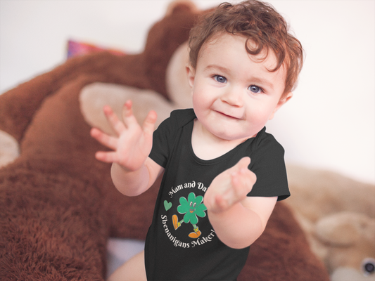 "Mam & Da's Wee Shenanigans Maker!" - Fun and Humorous Toddler/ Infant Jersey Bodysuit-Great For St. Patrick's Day Or Any Irish Celebrations!!