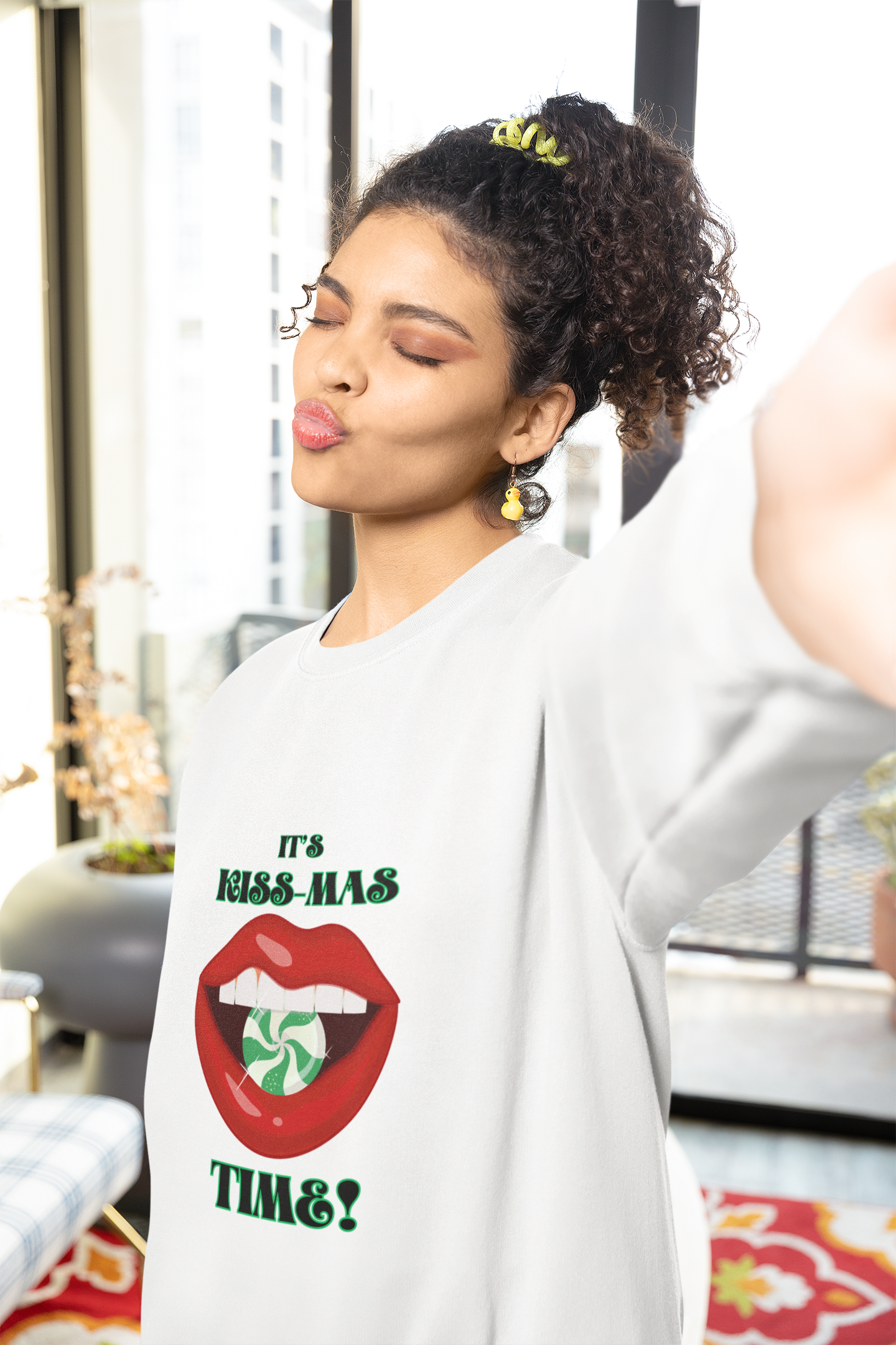 "It's Kiss-Mas Time!", Unisex Sweatshirt