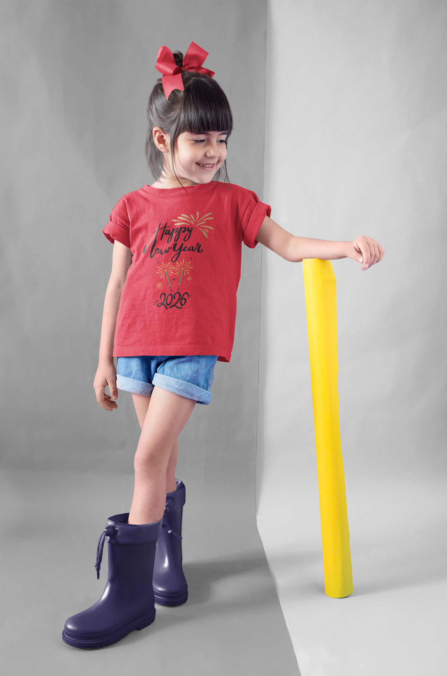 "Happy New Year 2026-Fireworks"  Kid's New Years Tee