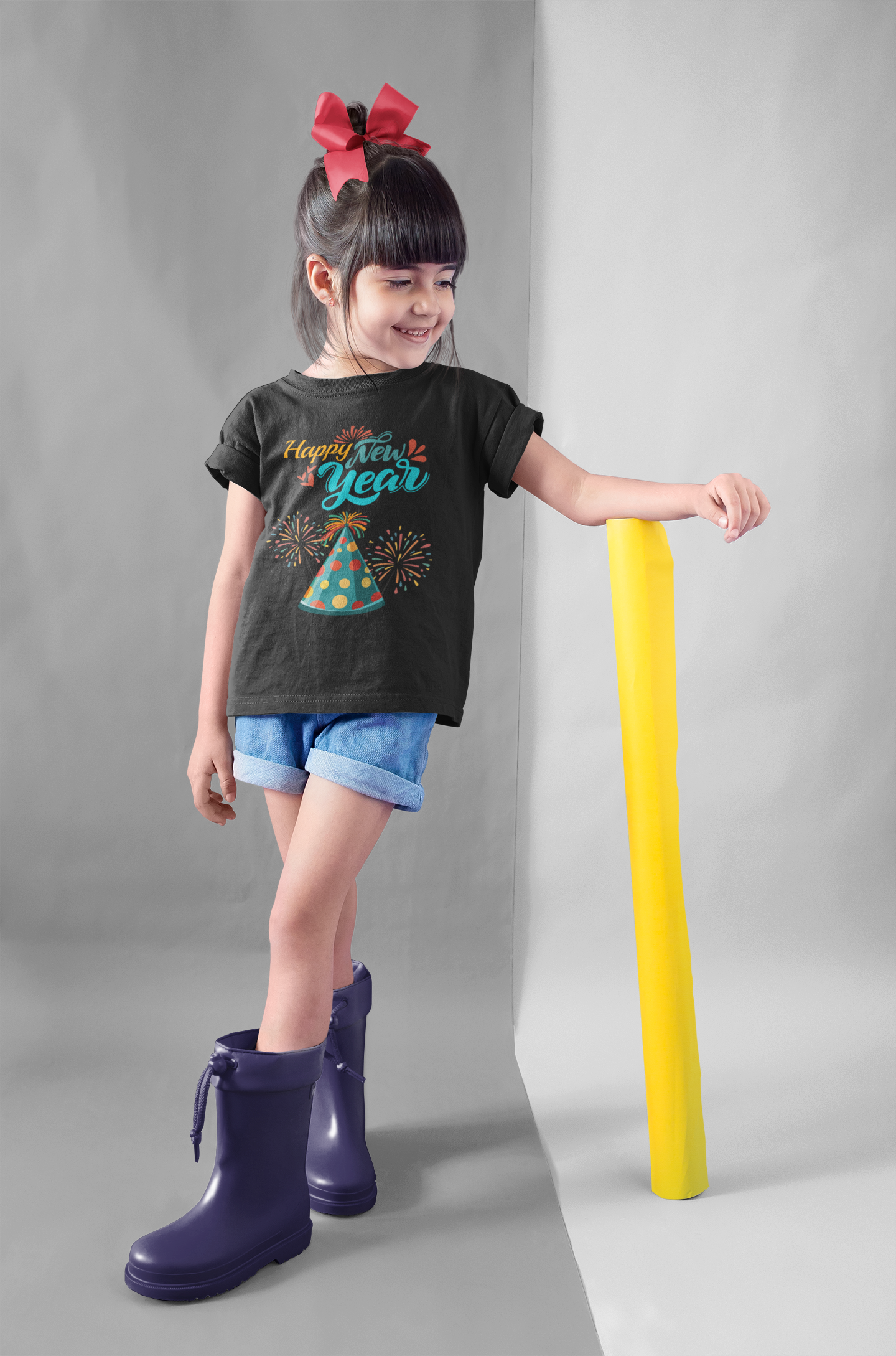 "Happy New Year" Party Hat , Toddler/Kids Tee.  The Little Ones Will Love Wearing This Colorful And Fun Tee Shirt!