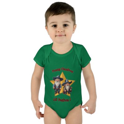 "Mary Christmas Lil Partner!" Infant Baby Rib Bodysuit