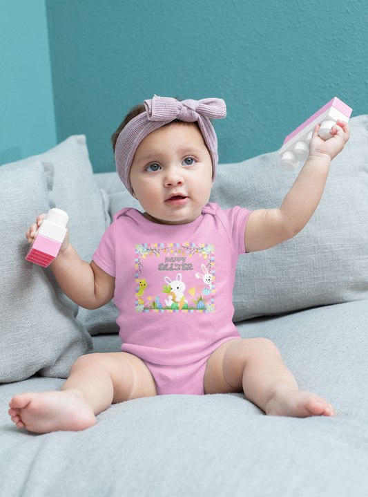 "Happy Easter" Infant Jersey Bodysuit