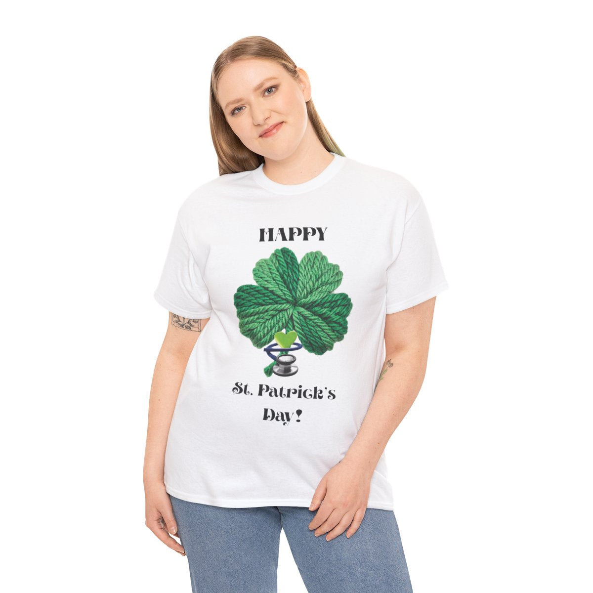 St. Patrick's Day Trendy Shamrock Unisex Tee — "Happy St. Patrick's Day!" (Health Care Professionals)