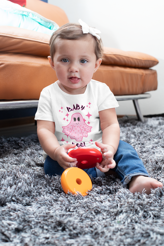 Baby Boo!-Pink Ghost, Toddler Jersey T-Shirt
