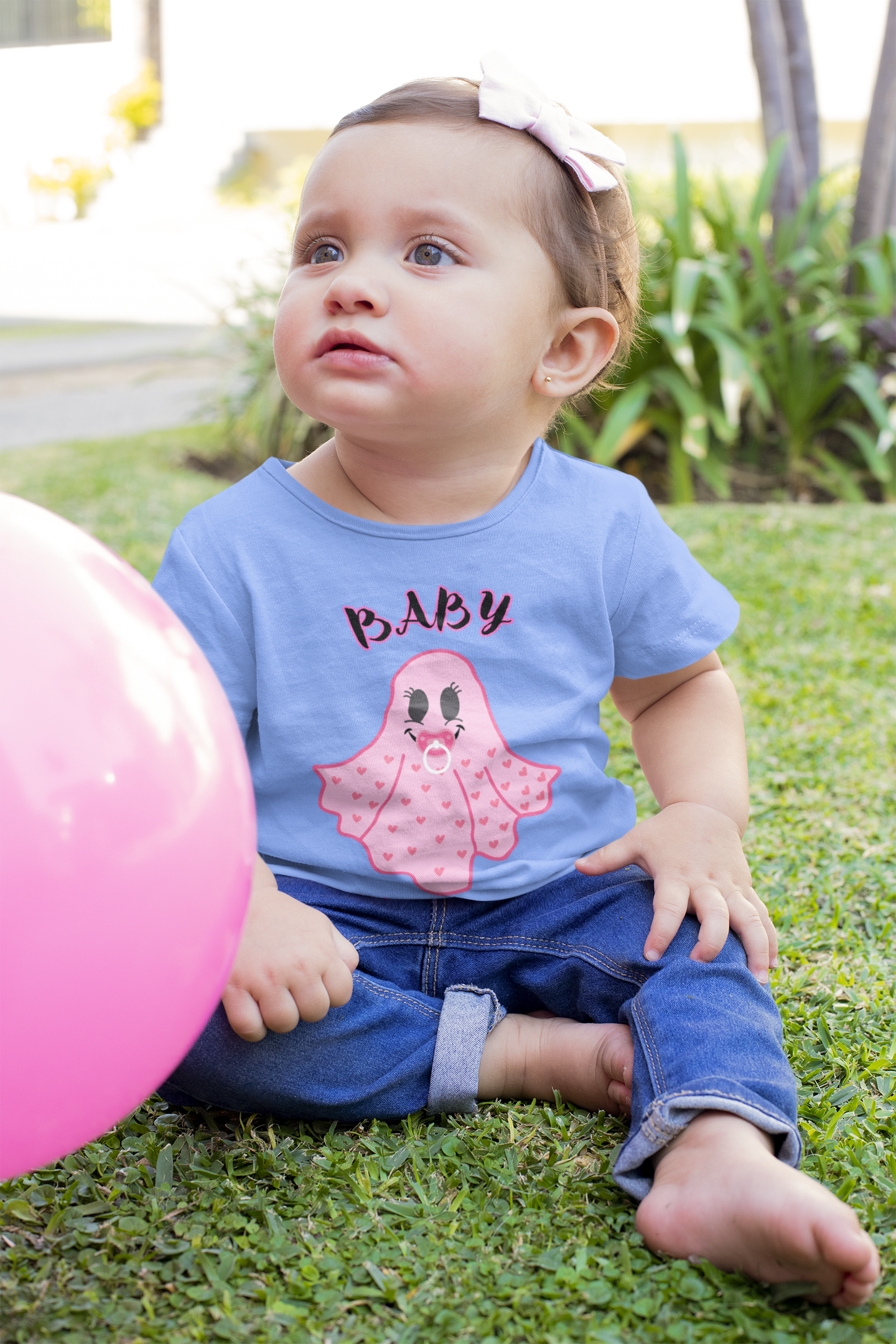 "Baby Boo-Pink" Ghost Infant Halloween Tee!