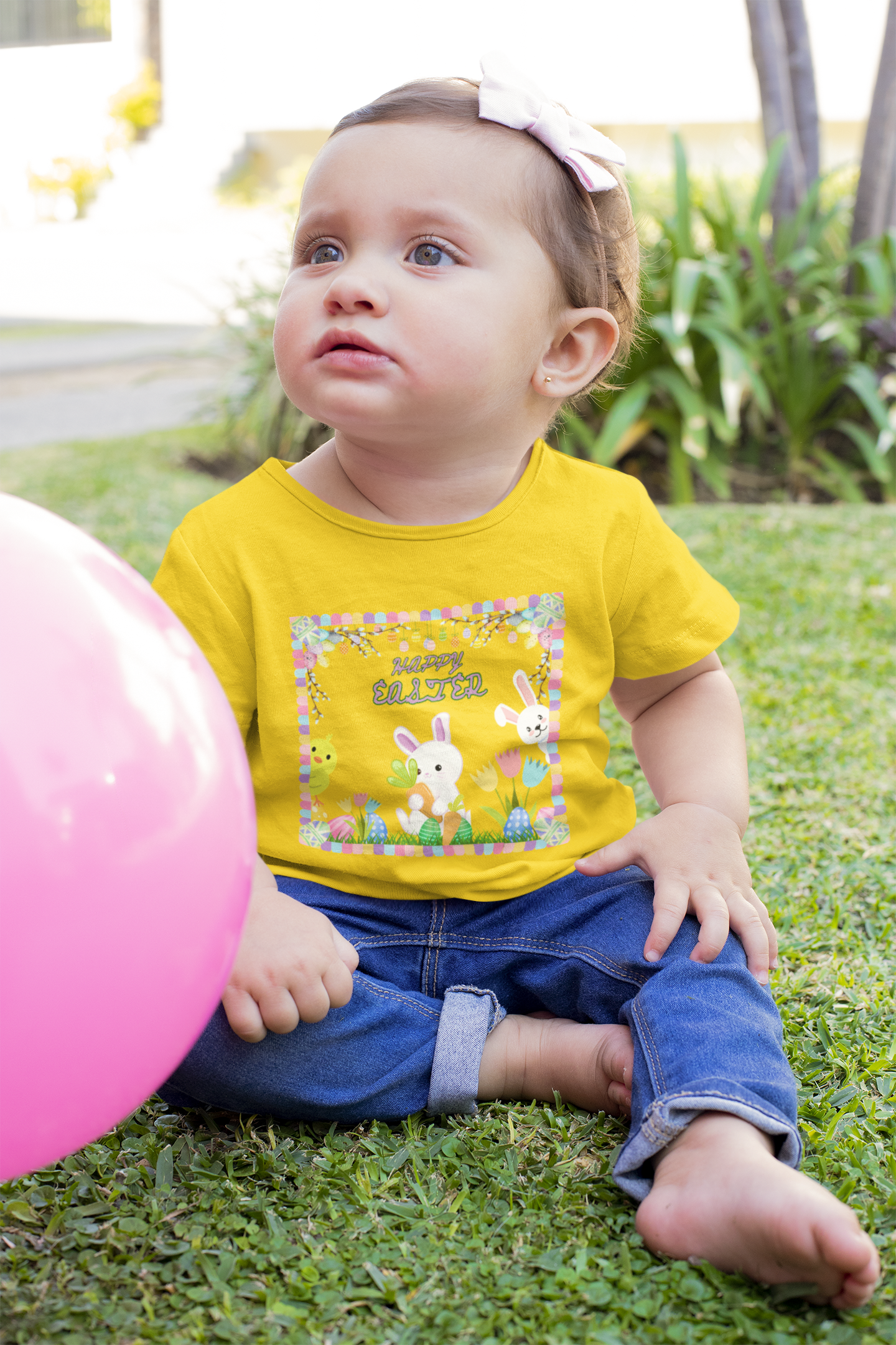 "Happy Easter" Toddler's Jersey Tee